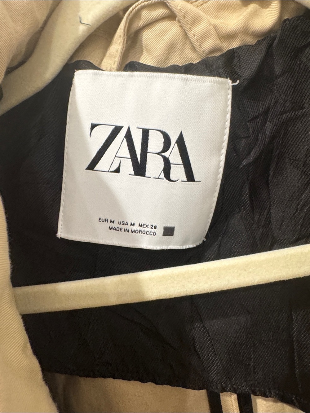 Zara Neutral Tan Double-Breasted Trench Coat - Picture 2 of 9